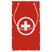 Zwitserse vlag Gift Bag Klein Cadeauzakje (Achterkant)