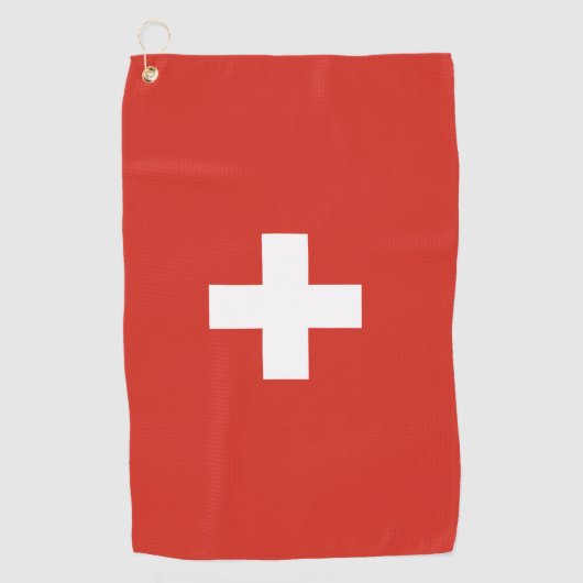 Zwitserse vlag Golf Towel Golfhanddoek (Voorkant)