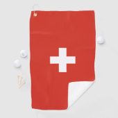 Zwitserse vlag golfhanddoek (Insitu)