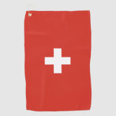 Zwitserse vlag golfhanddoek (Voorkant)