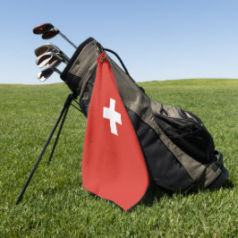 Zwitserse vlag golfhanddoek
