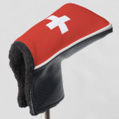 Zwitserse vlag golfheadcover (3/4 voorkant)