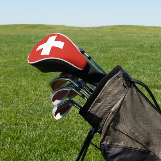 Zwitserse vlag golfheadcover (Insitu)
