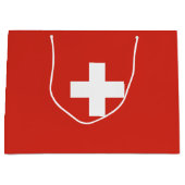 Zwitserse vlag groot cadeauzakje (Voorkant)