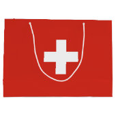 Zwitserse vlag groot cadeauzakje (Achterkant)