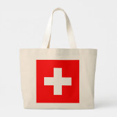 Zwitserse vlag grote tote bag (Achterkant)
