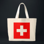 Zwitserse vlag grote tote bag<br><div class="desc">Zwitserse vlag</div>