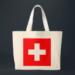 Zwitserse vlag grote tote bag<br><div class="desc">Zwitserse vlag</div>