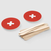 Zwitserse vlag handwaaier (Niet-gemonteerd)