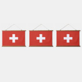 Zwitserse vlag hangend wandkleed (Driedubbel)