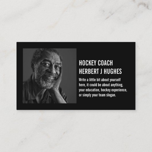 Zwitserse vlag, Hockey Player, Hockey Coach Photo Visitekaartje (Achterkant)