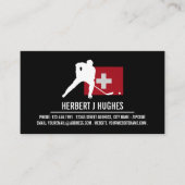 Zwitserse vlag, Hockey Player, Hockey Coach Photo Visitekaartje (Voorkant)