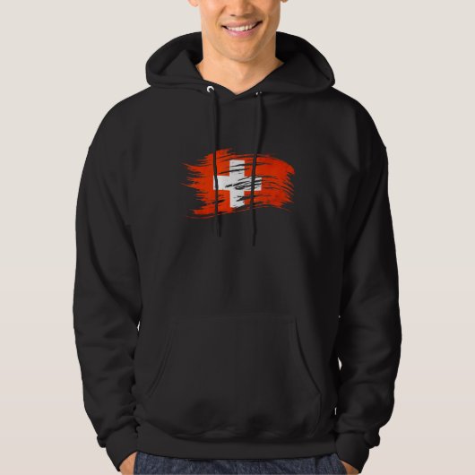 Zwitserse vlag hoodie (Voorkant)