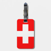 Zwitserse vlag I Love Zwitserland Red and White Bagagelabel (Achterkant verticaal)