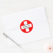 Zwitserse vlag I Love Zwitserland Red and White Ronde Sticker (Envelop)