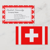 Zwitserse vlag I Love Zwitserland Red and White Visitekaartje (Voorkant / Achterkant)