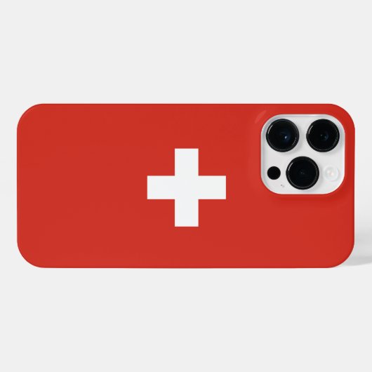 Zwitserse vlag iPhone hoesje (Achterkant horizontaal)