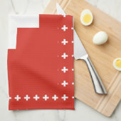Zwitserse vlag Keukenhanddoeken (Quarter Fold)