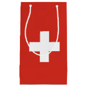 Zwitserse vlag klein cadeauzakje (Voorkant)