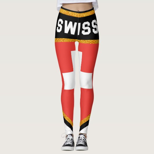 Zwitserse vlag leggings (Voorkant)