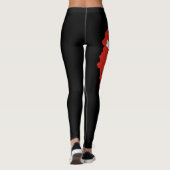 Zwitserse Vlag Leggings - Zwitserland Kaart Ontwer (Achterkant)