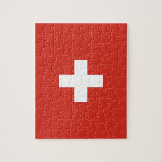 Zwitserse vlag legpuzzel (Verticaal)