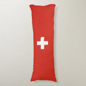 Zwitserse vlag lichaamskussen (Voorkant Verticaal)