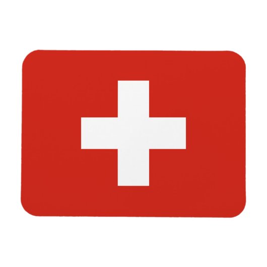 Zwitserse vlag magneet (Horizontaal)