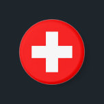 Zwitserse vlag magneet<br><div class="desc">Zwitserse vlag</div>