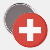 Zwitserse vlag magneet (Voorkant / Achterkant)