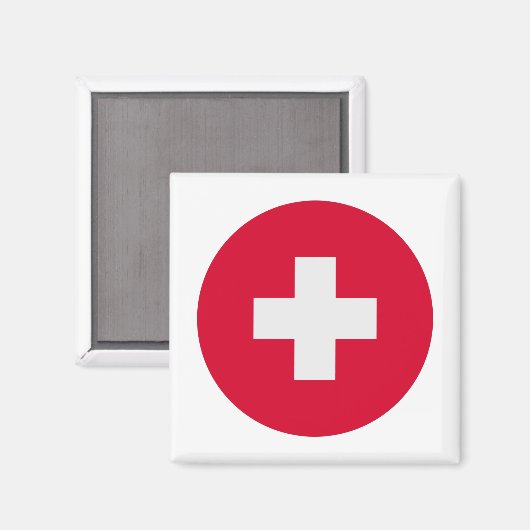 Zwitserse vlag magneet (Voorkant / Achterkant)