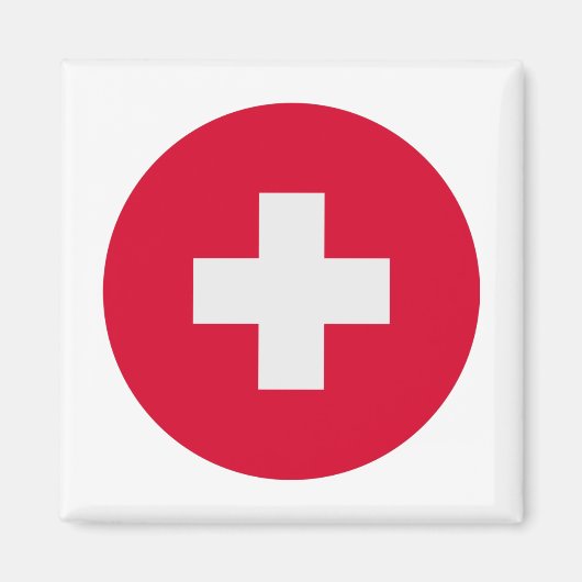 Zwitserse vlag magneet (Voorkant)