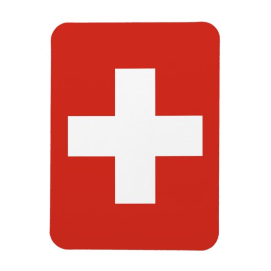 Zwitserse vlag magneet (Verticaal)