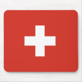 Zwitserse vlag Mousepad Muismat (Voorkant)