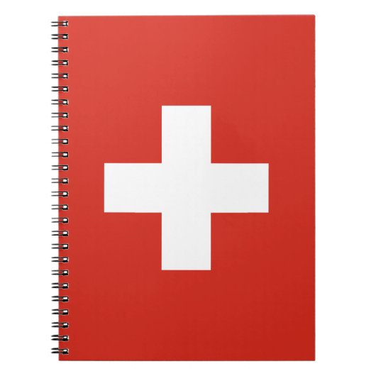 Zwitserse vlag notitieboek (Voorkant)
