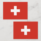 Zwitserse vlag notitiekaartje (Voorkant / Achterkant)
