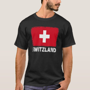 Zwitserse vlag ondersteunt Zwitserse Mannen T-shirt