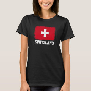 Zwitserse vlag ondersteunt Zwitserse Mannen T-shirt