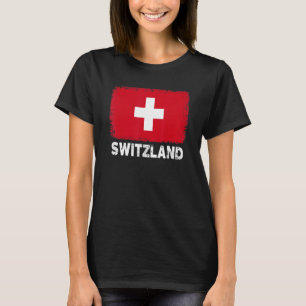 Zwitserse vlag ondersteunt Zwitserse Mannen T-shirt