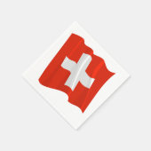 Zwitserse vlag papier servetten (Hoek)