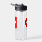 Zwitserse vlag, patriottisch Zwitserland Waterfles (Rechts)