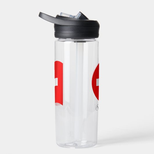 Zwitserse vlag, patriottisch Zwitserland Waterfles (Rechts)