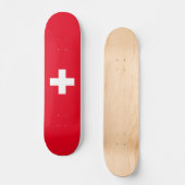 Zwitserse vlag persoonlijk skateboard (Voorkant)