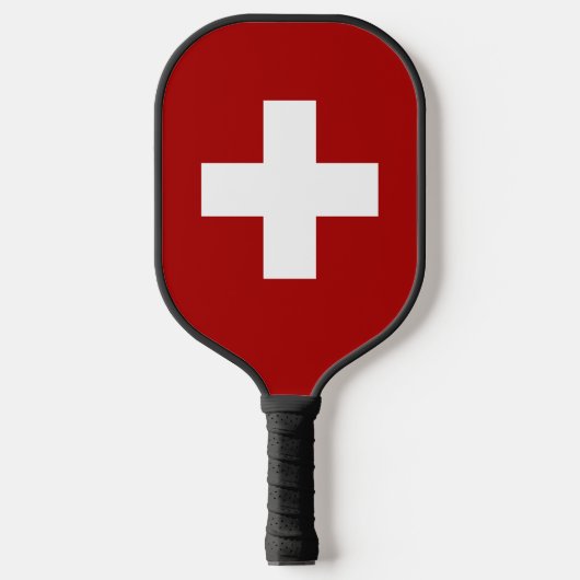 Zwitserse vlag pickleball paddle (Voorkant)