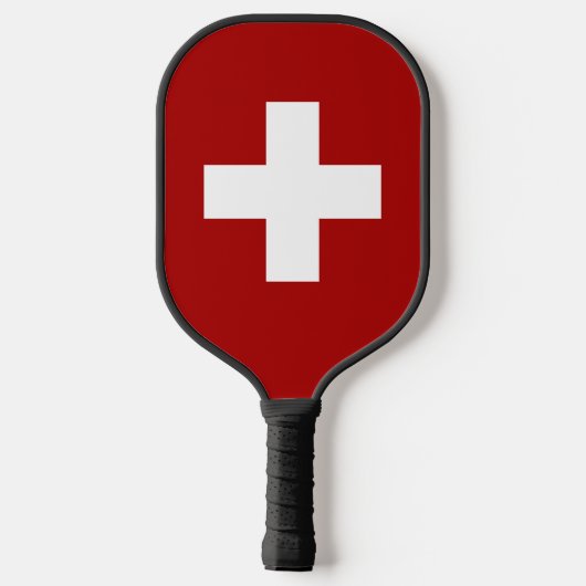 Zwitserse vlag pickleball paddle (Achterkant)
