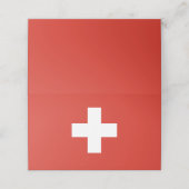 Zwitserse vlag plaatskaartje (Buitenkant ongevouwen)