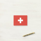 Zwitserse vlag post-it® notes (Op bureau)