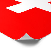 Zwitserse vlag poster (Hoek)