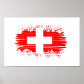 Zwitserse vlag poster (Voorkant)