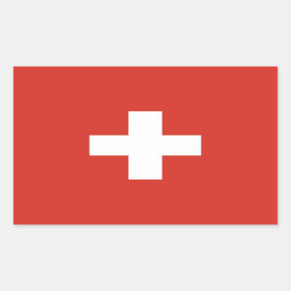 Zwitserse vlag rechthoekige sticker